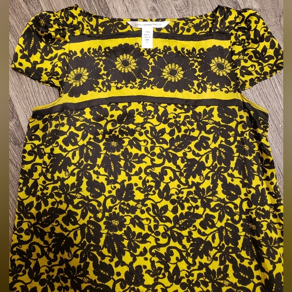 DIANE VONFURSTENBURG 100% SILK S/S SMOCK DRESS | SIZE 4 | Like New! - Picture 3 of 5